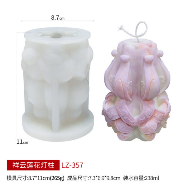 قالب شمعة مصباح لوتس