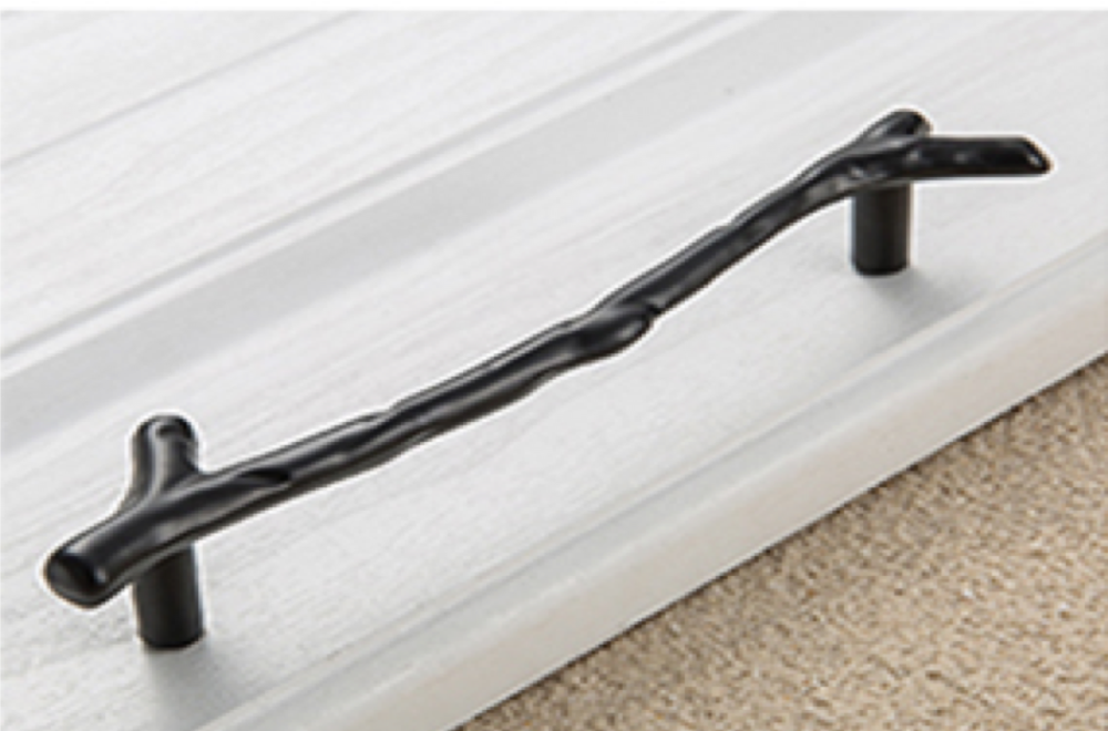 يد صينية جذع شجرة اسود وفضي