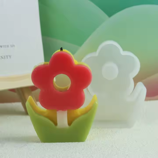 قالب وردة شمعة