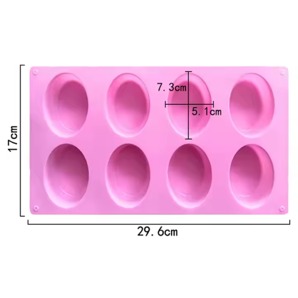 قالب صابون بيضاوي