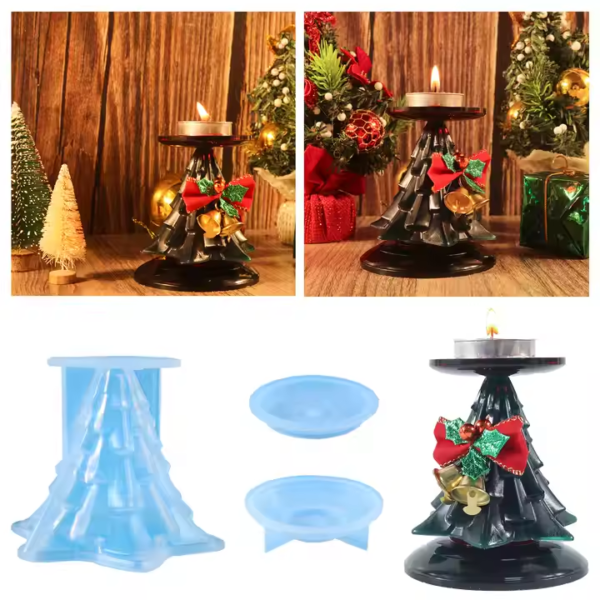 قالب حامل شمعة شجرة كريسماس