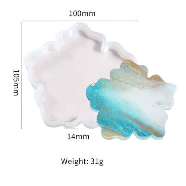 قالب كوستر وردة سادة