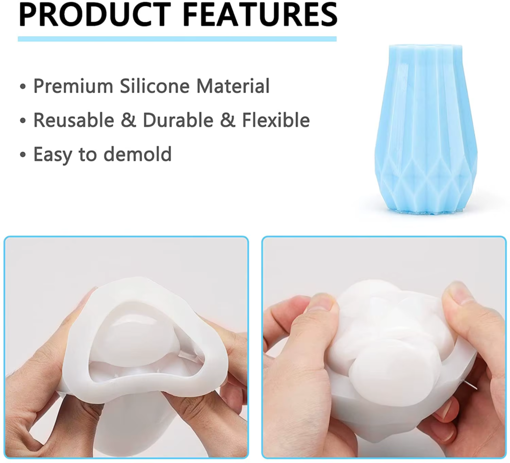 ⁦قالب فازة ١٠ سم مضلعة⁩ - الصورة ⁦2⁩