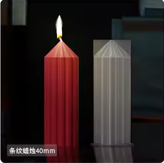 قالب شمعة مخطط ١٢ سم