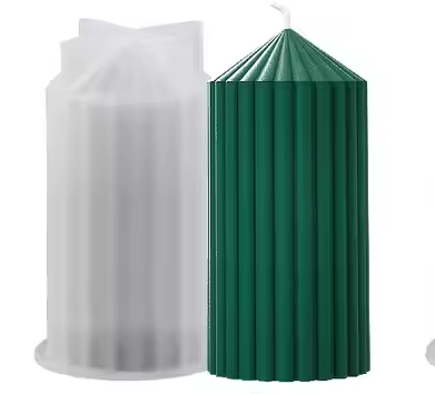 قالب شمعة مخططة ١٥ سم