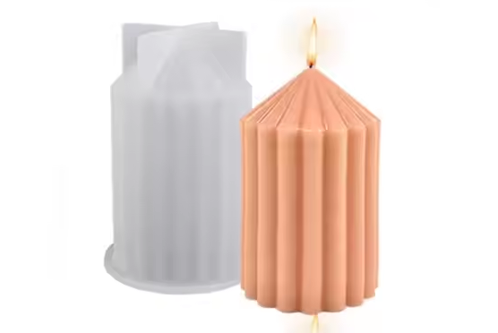 قالب شمعة مخطط ٨ سم